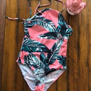 Plant Print Swimsuit